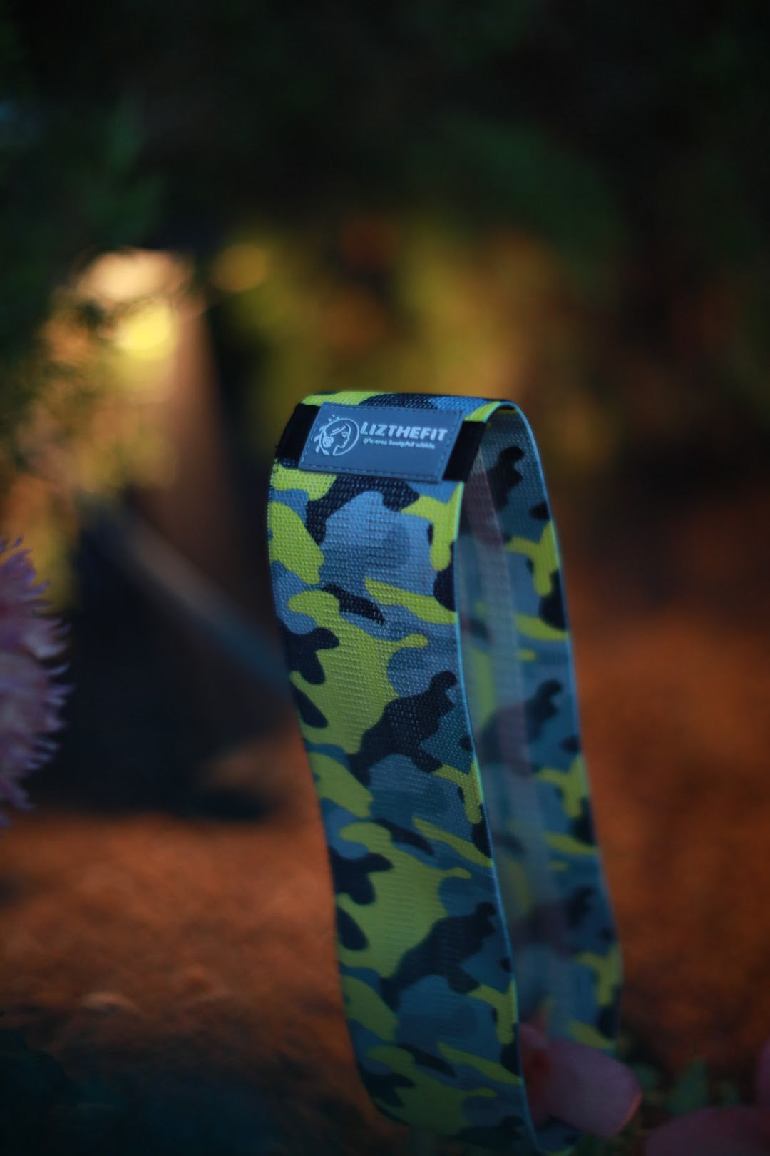 Yellow Camo Glute Band- Medium - LIZTHEFIT